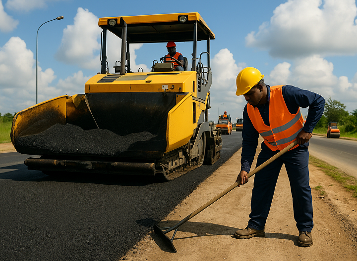 Modern Road Paving Project